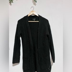 Black knitted cardigan